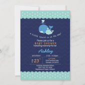 Wal Baby Dusche Einladung (Vorderseite)