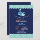 Wal Baby Dusche Einladung (Vorne/Hinten)