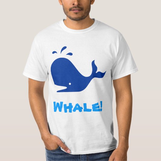 Wal! Blau. Personalisierbar T-Shirt (Vorderseite)