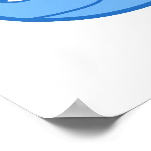 Wal, Blau. Poster (Ecke)