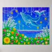 Wal & Blumen Poster (Vorne)