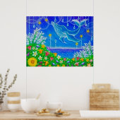 Wal & Blumen Poster (Küche)