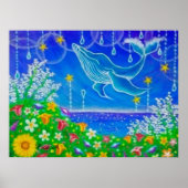Wal & Blumen Poster (Vorne)
