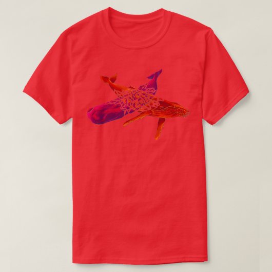 Wal-Buckelwal der Spermien mischen originale Farbe T-Shirt (Design vorne)