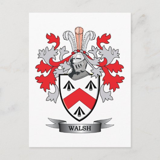 Wal-Coat-of-Arms Postkarte (Vorderseite)