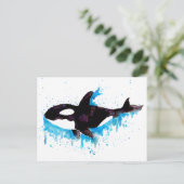 Wal der Wasserfarbe Postkarte (Stehend Vorderseite)