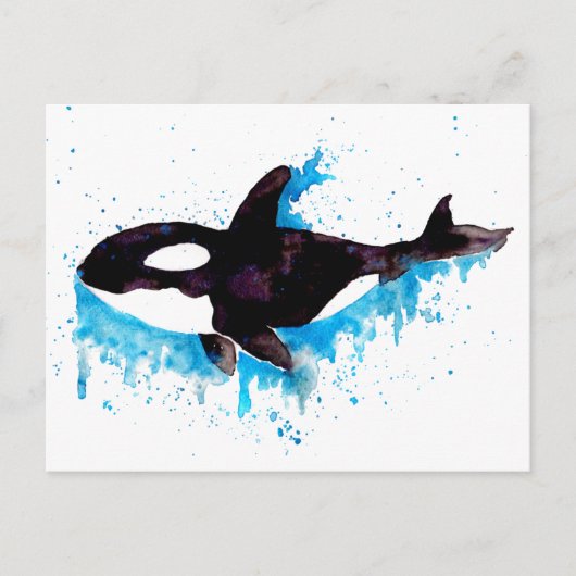 Wal der Wasserfarbe Postkarte (Vorderseite)