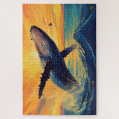 🐙 Wal des Sonnenuntergangs Puzzle (Vertikal)