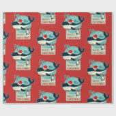 Wal des Weihnachtsmanns Geschenkpapier (Flach)