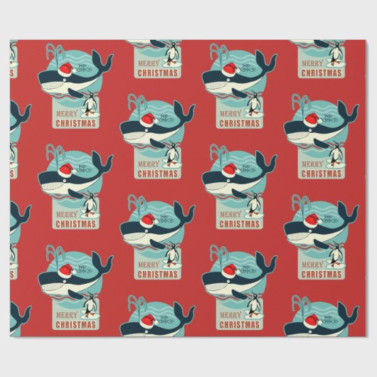 Wal des Weihnachtsmanns Geschenkpapier (Flach)
