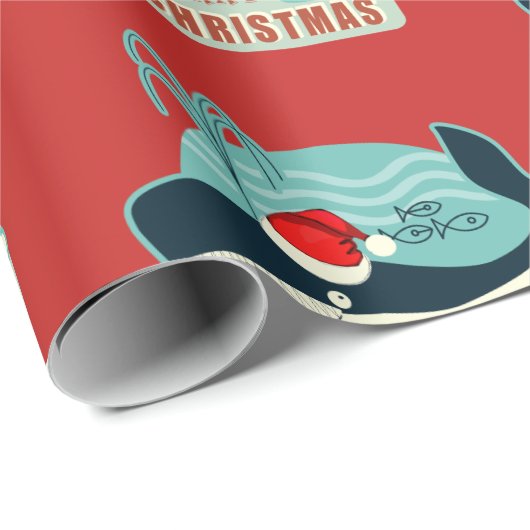 Wal des Weihnachtsmanns Geschenkpapier (Rolleneckpunkt)