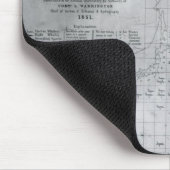 Wal-Diagramm des North Pacific, 1851 Mousepad (Ecke)