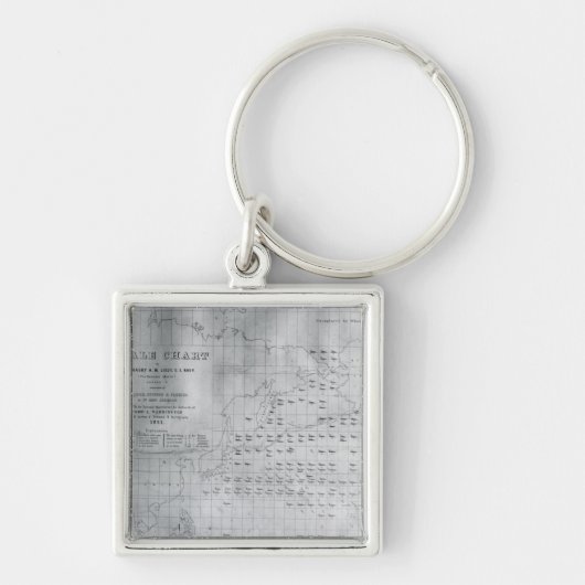 Wal-Diagramm des North Pacific, 1851 Schlüsselanhänger (Vorne)