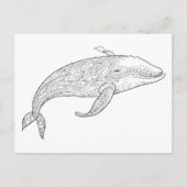 Wal-Doodle-Zeichnung. Postkarte (Vorderseite)