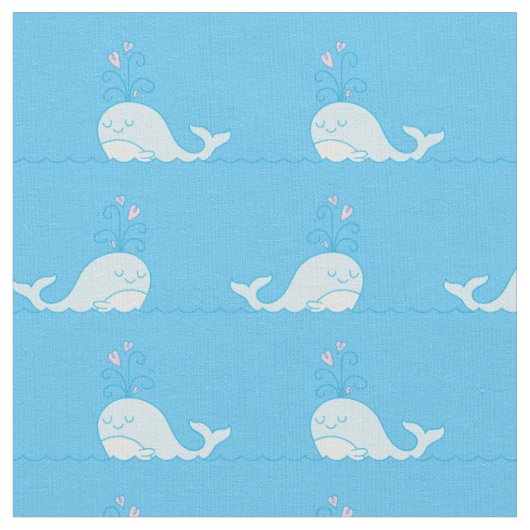 Wal-Druck-Stoff Blau Stoff (Nahaufnahme)