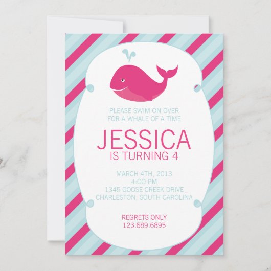 Wal einer Einladung zum Geburtstag (Vorderseite)