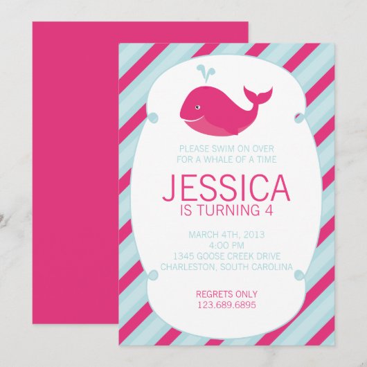 Wal einer Einladung zum Geburtstag (Vorne/Hinten)