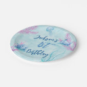 Wal einer guten Zeit Pappteller (Schrägansicht)