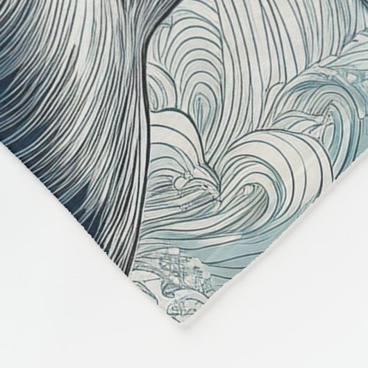 Wal einer Zeit Fleecedecke (Ecke)