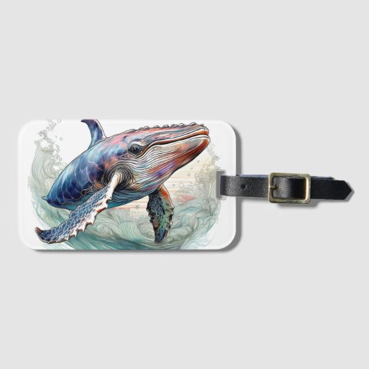 Wal einer Zeit Gepäckanhänger (Vorderseite (Horizontal))