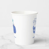 Wal einer Zeit Niedlichen Party Hut Weißer Geburts Pappbecher (Links)