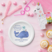 Wal einer Zeit Niedlichen Party Hut Weißer Geburts Pappteller (Party)