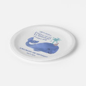 Wal einer Zeit Niedlichen Party Hut Weißer Geburts Pappteller (Schrägansicht)