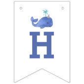 Wal einer Zeit Niedlichen Party Hut Weißer Geburts Wimpelkette (Zweite Fahne)