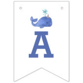 Wal einer Zeit Niedlichen Party Hut Weißer Geburts Wimpelkette (Dritte Fahne)