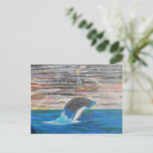 Wal einer Zeit Postkarte (Stehend Vorderseite)