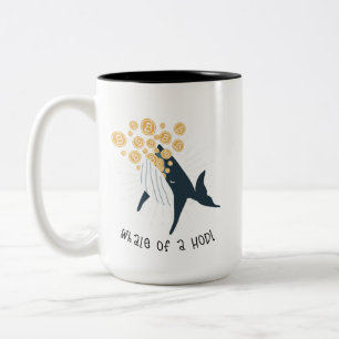 Wal eines HODL Bitcoin Funny Zweifarbige Tasse