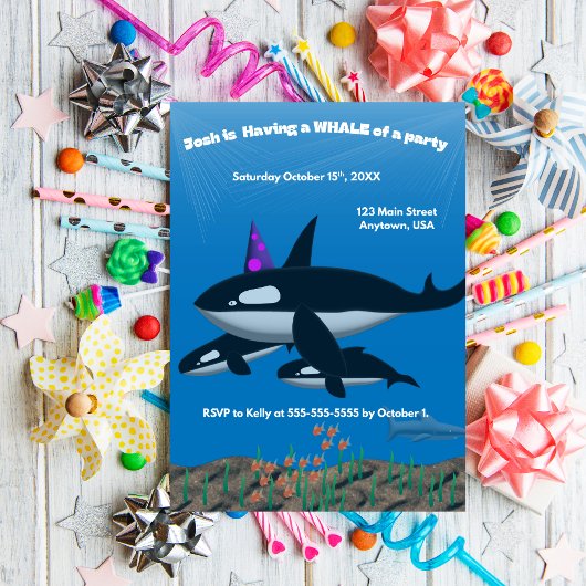 Wal eines Party Einladung