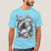 Wal Eins Boot Ein Biest T-Shirt (Vorderseite)