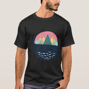 Wal, Fjord, Norwegen Retro-Geschenk und Souvenir T-Shirt