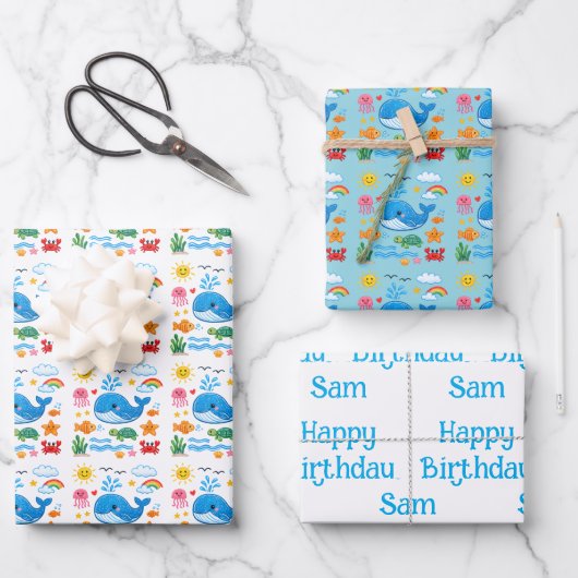 Wal Geburtstagsgeschenke  Geschenkpapier Set (Vorderseite)