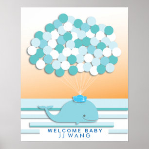 Wal   Geschenkbuch für Babyparty Druck Poster
