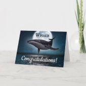 Wal gratulieren Abschluss Karte (Vorderseite)