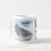 Wal-Haifisch-Grafik-Tasse Kaffeetasse (Vorderseite Links)