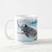 Wal-Haifisch-Grafik-Tasse Kaffeetasse (Links)