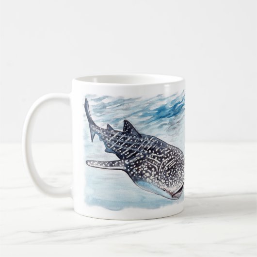Wal-Haifisch-Grafik-Tasse Kaffeetasse (Links)