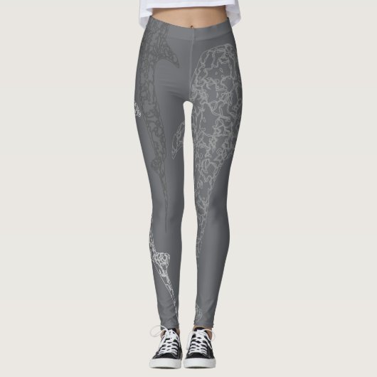 Wal-Haifisch-Leggings Leggings (Vorderseite)