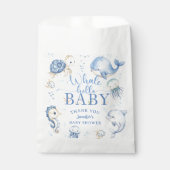 Wal-Hallo-Baby-Party Junge Blauer Ozean Geschenktütchen (Vorderseite)