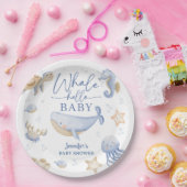 Wal-Hallo-Baby-Party Junge Blauer Ozean Pappteller (Party)