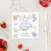Wal-Hallo-Baby-Party Junge Blauer Ozean Serviette (Beispiel)