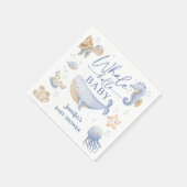 Wal-Hallo-Baby-Party Junge Blauer Ozean Serviette (Ecke)