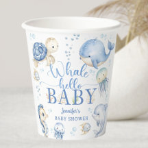 Wal Hallo Baby Shower Junge Blauer Ozean