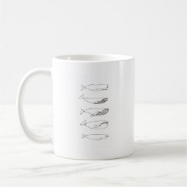 Wal-Illustration (Linie Kunst) Kaffeetasse