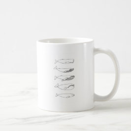 Wal-Illustration (Linie Kunst) Kaffeetasse