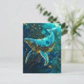 Wal im aborigine Dot Art Style Postkarte (Stehend Vorderseite)