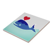 Wal im Cartoon des Ozeans Fliese (Seite)